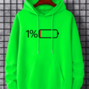 Battery Low Graphic Hoodie - green Ultra-Soft and Cozy Mens Casual Pullover Hooded Sweatshirt with Spacious Kangaroo Pocket for Storage - Perfect for Spring and Fall Seasons, Ideal Gift for Friends and Family