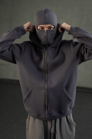 Balaclava Zip Hoodie Full Zip Face Mask Hoodie by GMC