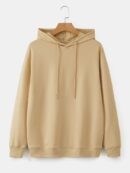 Camel Men Drop Shoulder Drawstring Hoodie GMC Premium