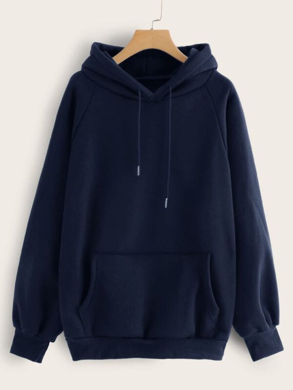 Dark Blue Men Drop Shoulder Drawstring Hoodie GMC Premium