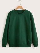 Green Men Solid Round Neck Sweatshirt GMC Premium