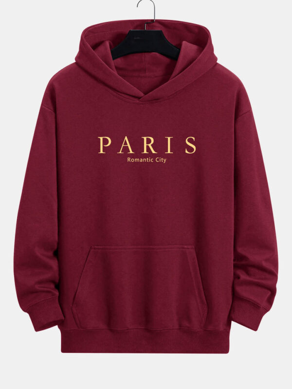 Paris Slogan Print Men's Hoodie | GMC |