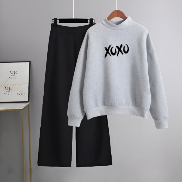 Letter Print Sweatshirt & Flapper | GMC Women – Trendy & Comfortable