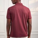 Cotton Knitted Button Polo Shirt in Maroon - GMC Premiums