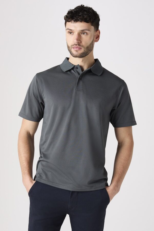 Cotton Knitted Polo Shirt in Charcoal - GMC Premiums