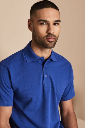 Cotton Knitted Polo Shirt in Royal Blue - GMC Premiums